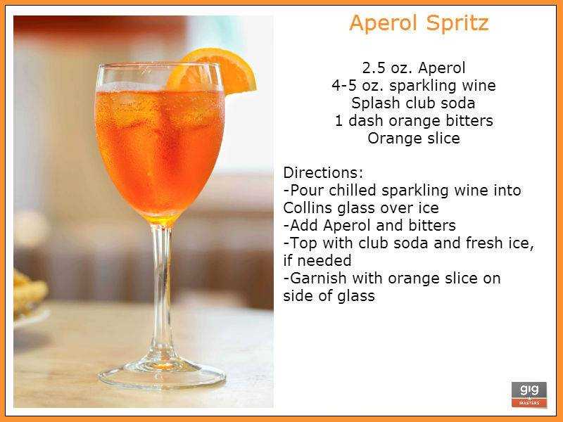 Коктейль апероль шприц (aperol spritz): что это такое, каков состав напитка, классический рецепт приготовления и правила его употребления 