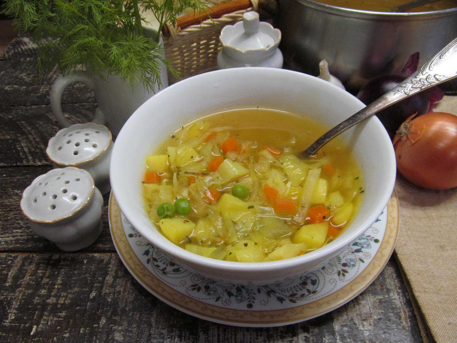 Легкий овощной суп без мяса: рецепт с фото | меню недели