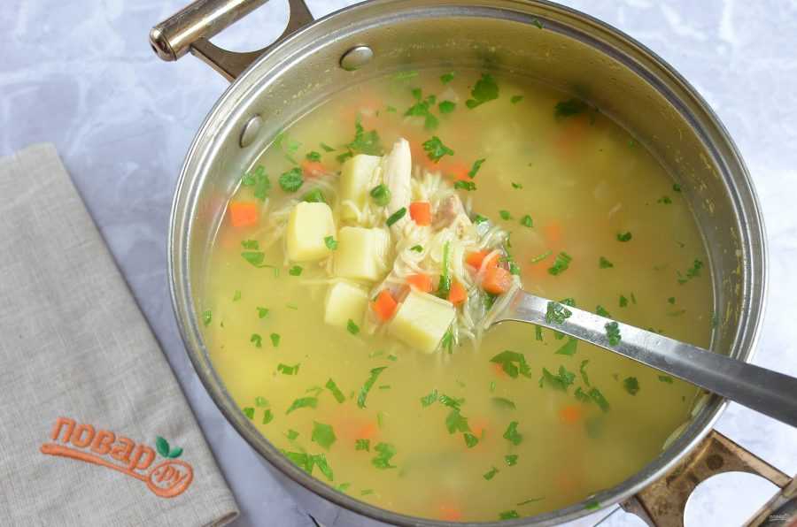 Куриный суп с паутинкой - пошаговый фоторецепт