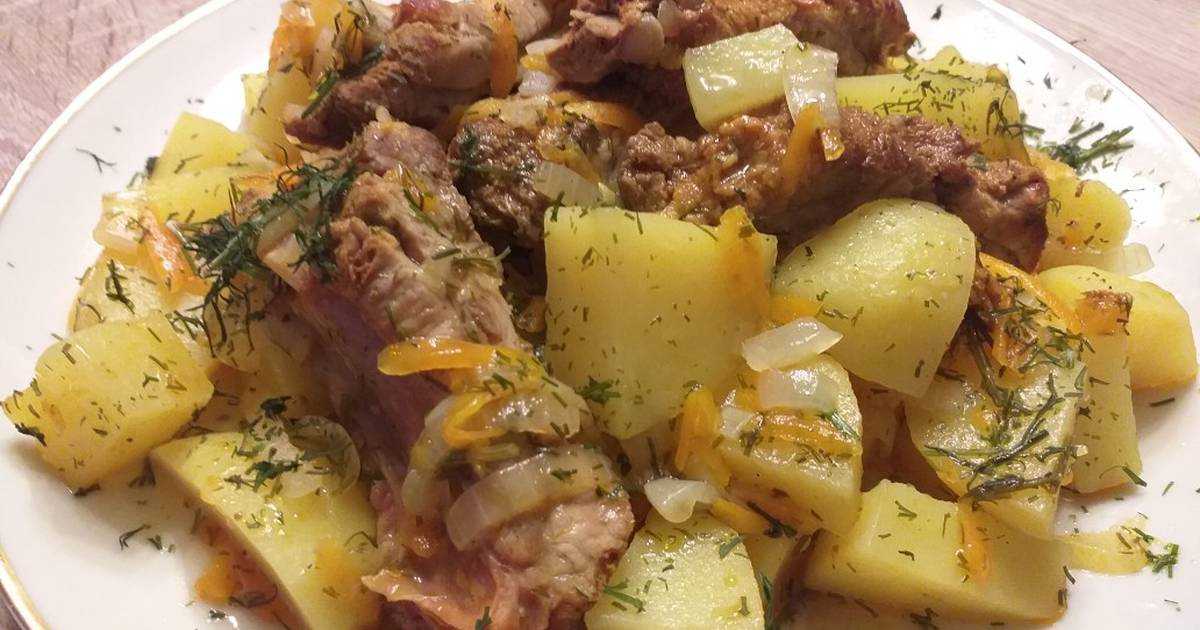 Рецепты тушёной картошки с мясом, приготовленной в горшочках, в духовке, по-домашнему