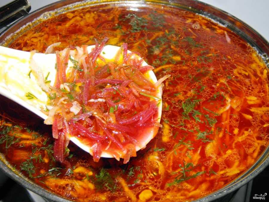 Борщ с квашеной капустой - 8 самых вкусных рецептов (пошагово)