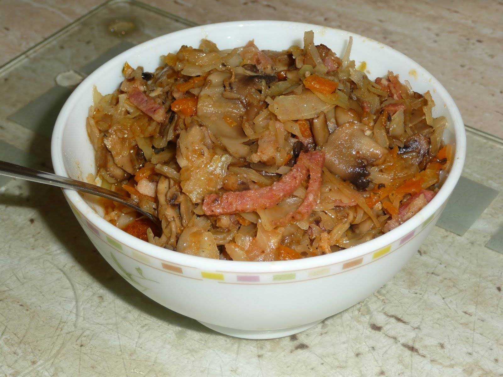 Тушеная квашеная капуста с грибами. пошаговый рецепт с фото | кушать нет