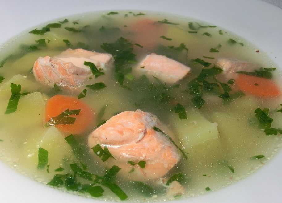 Уха из головы форели