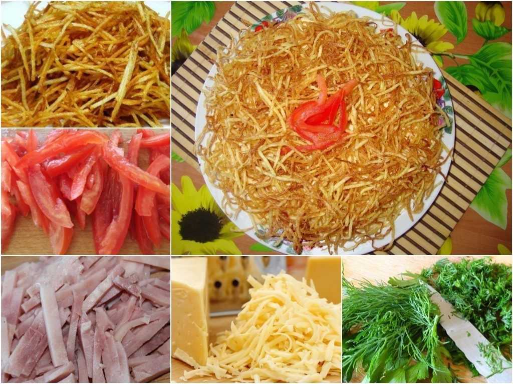 Салат блондинка. рецепт с фото с жареной картошкой, курицей