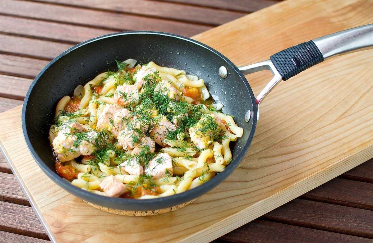 Макароны с куриным филе на сковороде - 10 пошаговых фото в рецепте