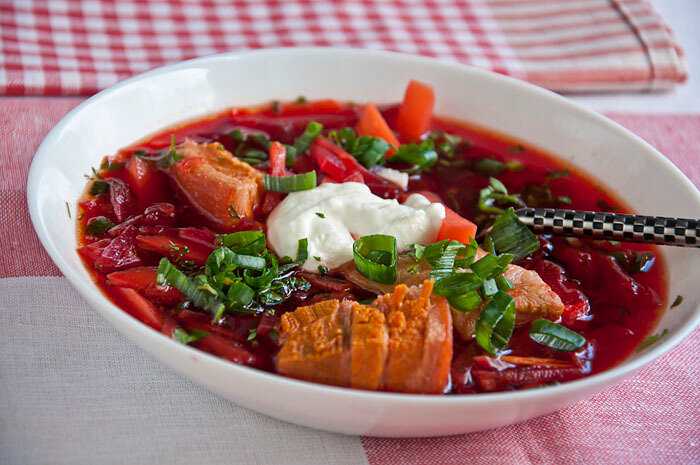 Борщ из свежей капусты с говядиной и свёклой - домашний рецепт