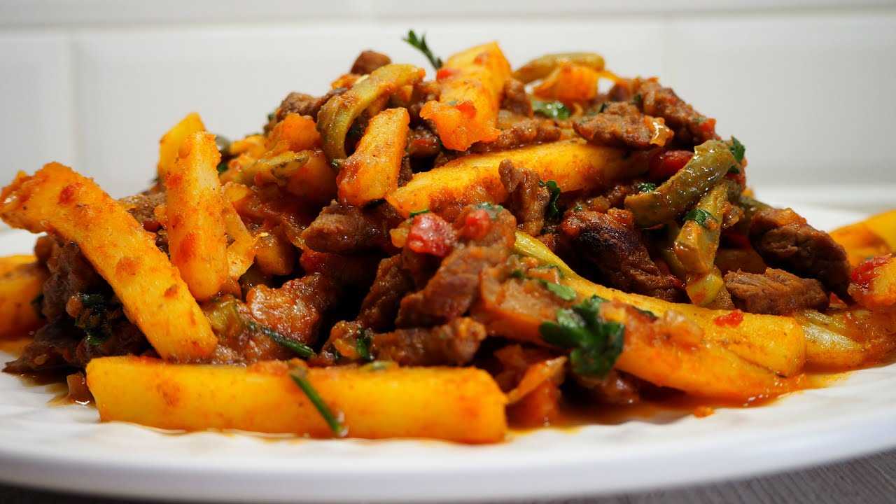 Азу по татарски с солеными огурцами - рецепт с фото