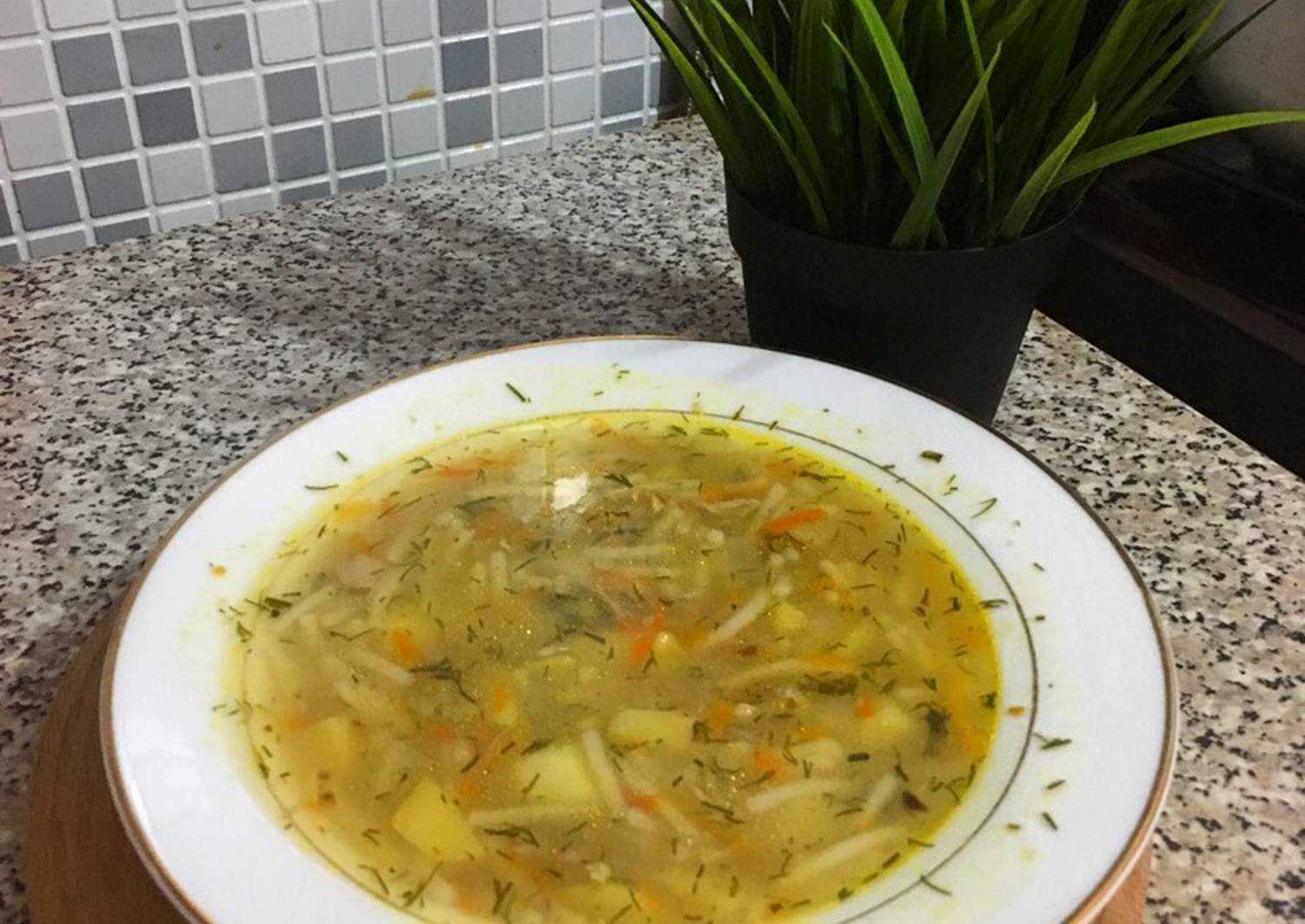 Куриный суп с вермишелью и картошкой - рецепт с фото