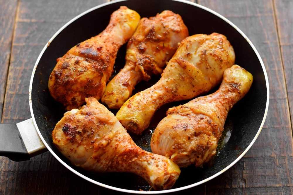Рецепт приготовления куриной голени на сковороде