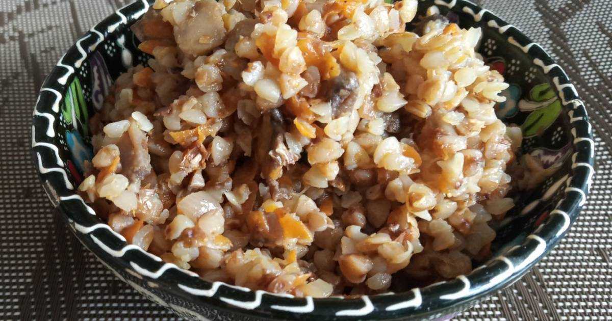 Гречка с шампиньонами и луком пошаговый рецепт быстро и просто от юлии косич