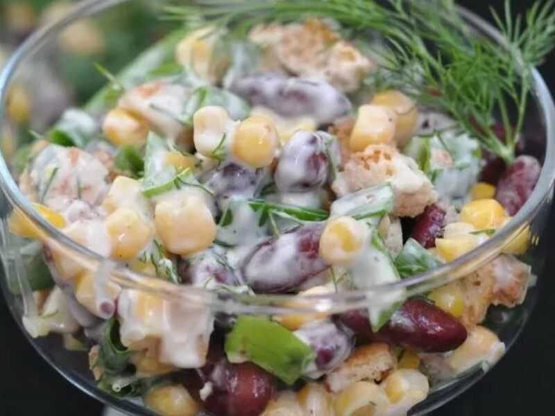 Салаты с фасолью консервированной – 15 вкусных рецептов на скорую руку