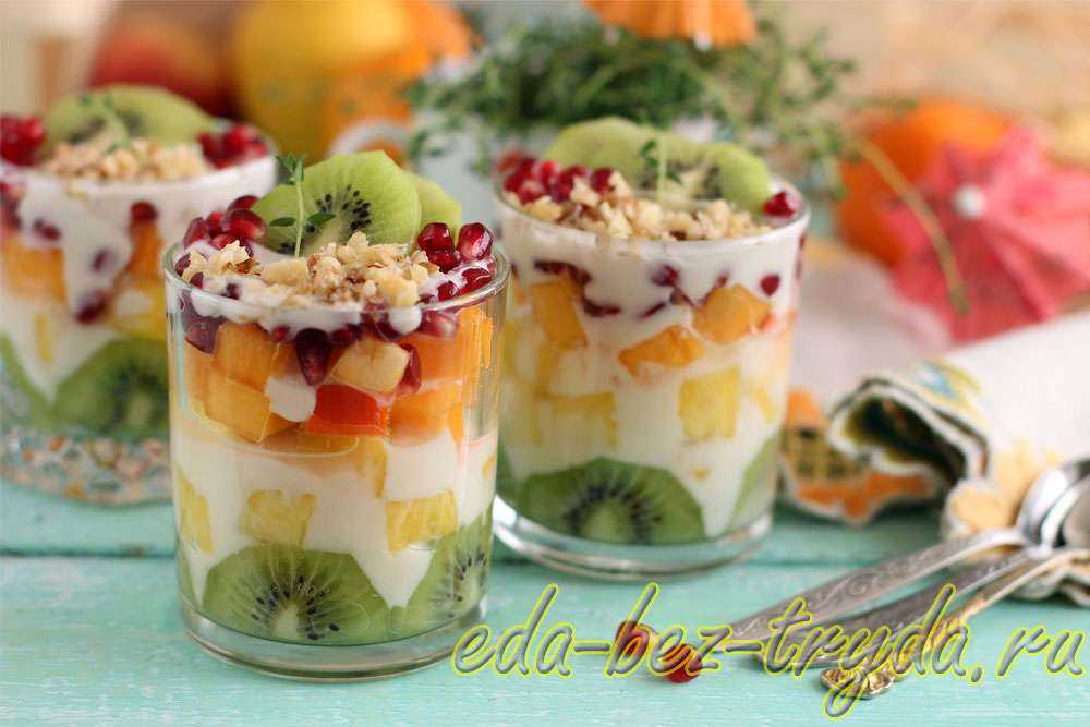 Салатик с мандарином и бананом - рецепт пошаговый с фото