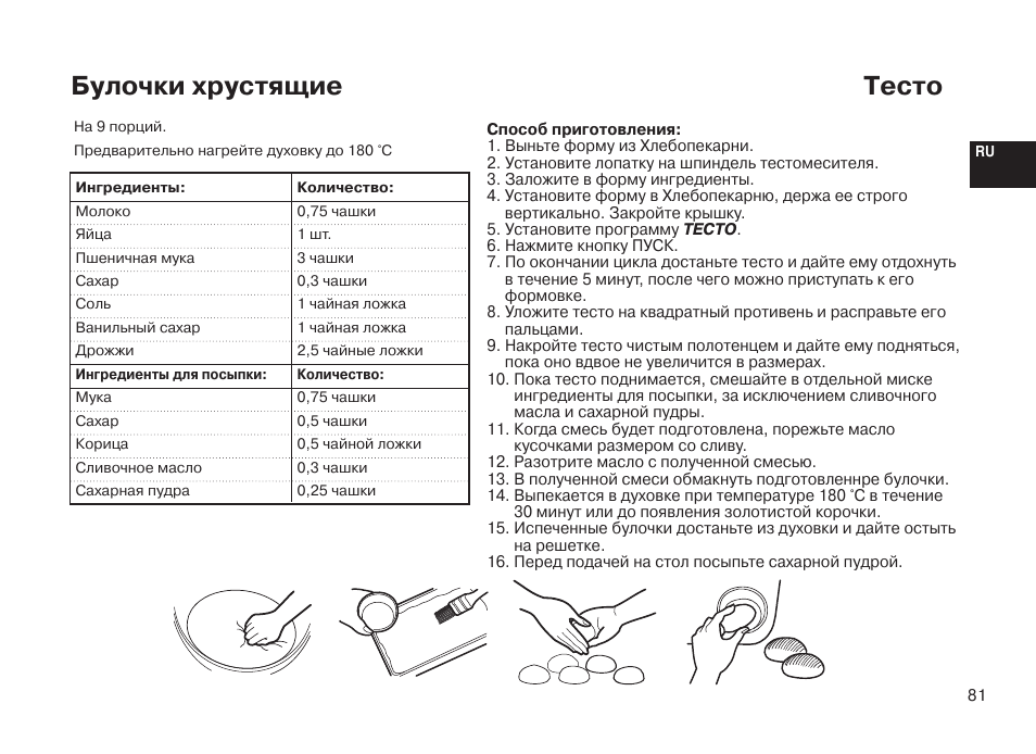Рецепты приготовления пельменного теста в хлебопечках разных моделей с подробной инструкцией и фото