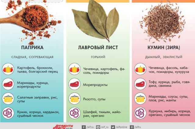 Пряности, специи, приправы — виды и использование