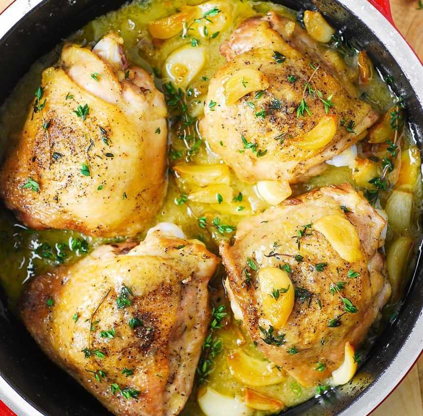 Жареный картофель с курицей