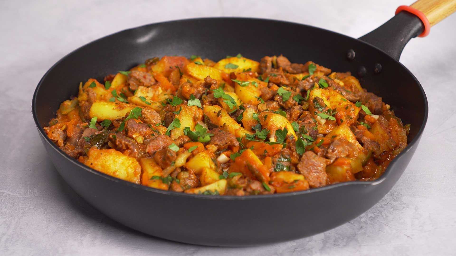 Азу по-татарски с солеными огурцами: пошаговый рецепт с фото