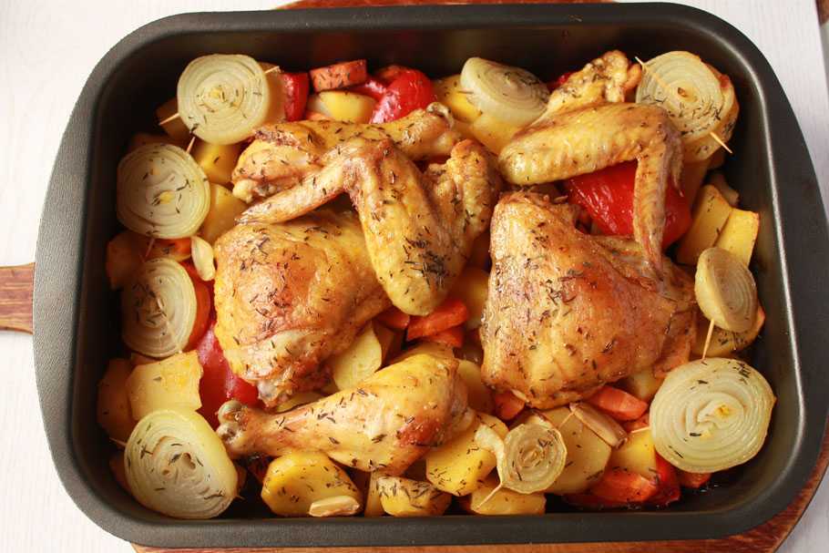 Вкусные куриные ножки с овощами в духовке 7 простых рецептов
