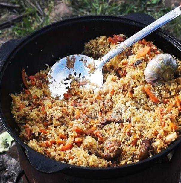 Плов с курицей - пошаговый рецепт в казане на плите