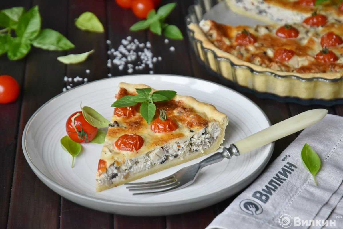 Французский пирог киш с курицей и грибами рецепт с фото пошагово - 1000.menu