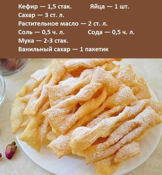 Хворост на кефире: рецепты очень вкусные, пышные и мягкие — 5 рецептов