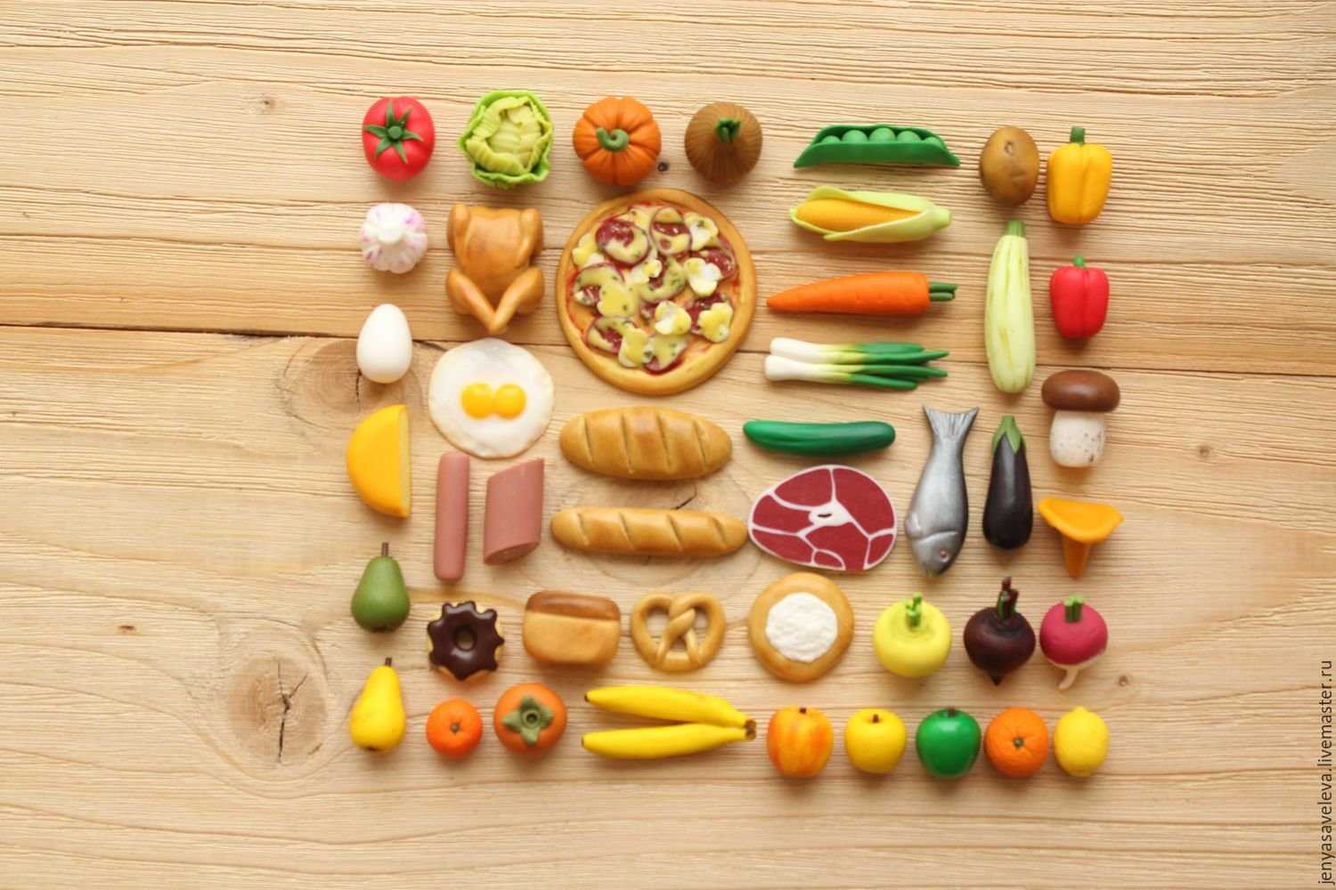 Как сделать из пластилина еду для кукол — поделки для детей
