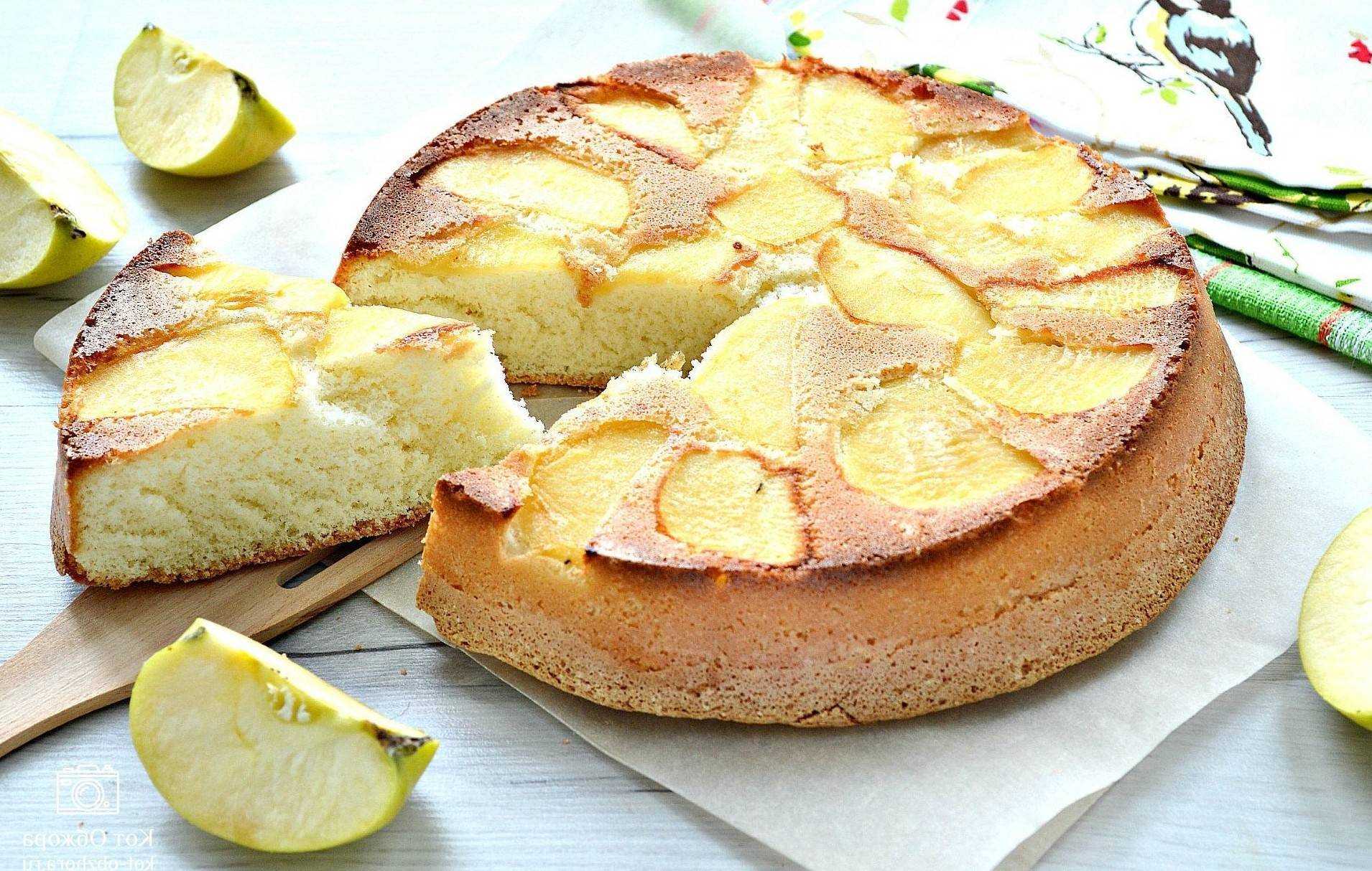 Шарлотка с яблоками на молоке и яйцах в духовке - рецепт с фото пошагово