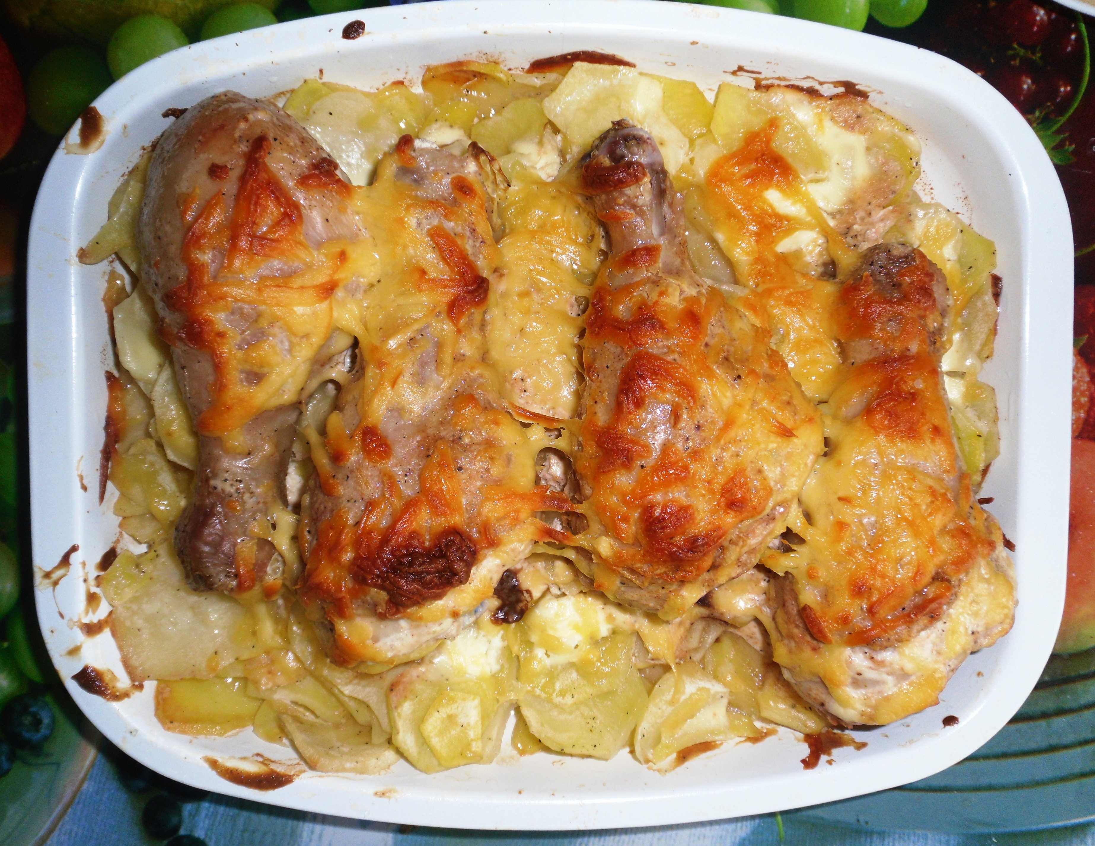 Курица с картошкой в сметане в духовке пошаговый рецепт с фото быстро и просто от натальи даньчишак и алены каменевой