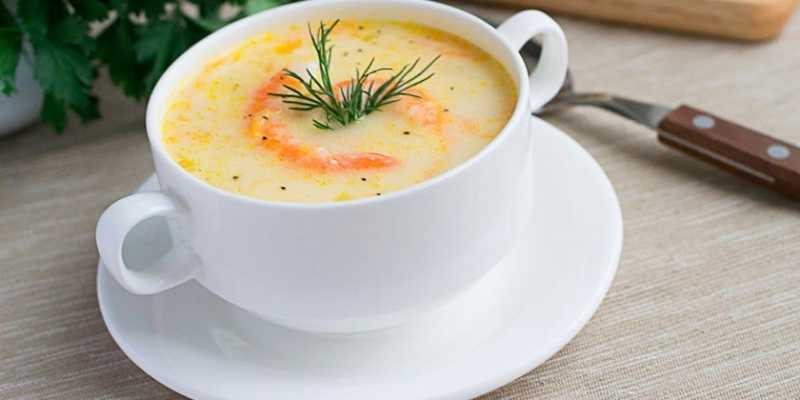 Финская уха с креветками