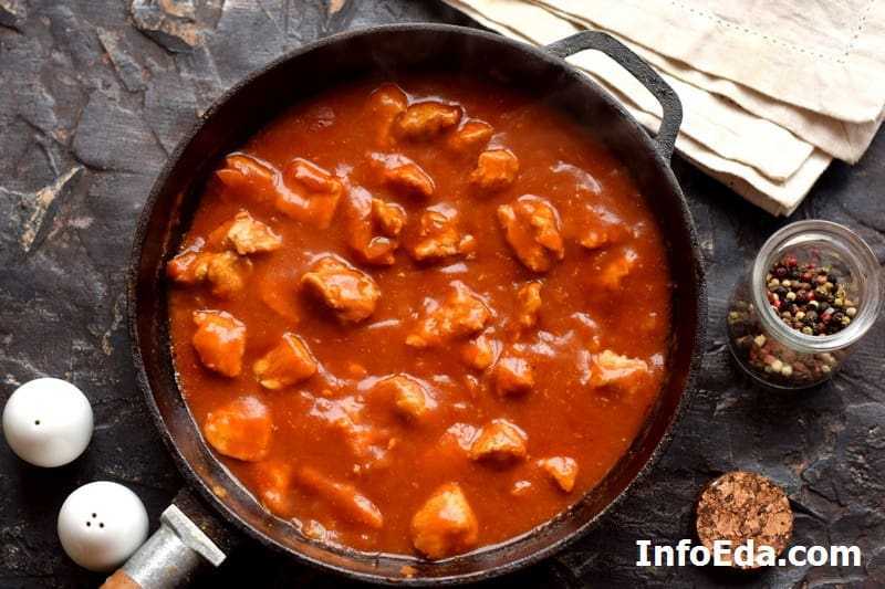 Гуляш из говяжьего сердца: сытный, со вкусной подливой