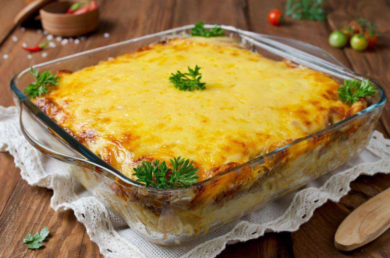 Тыквенно-картофельная запеканка с беконом в духовке