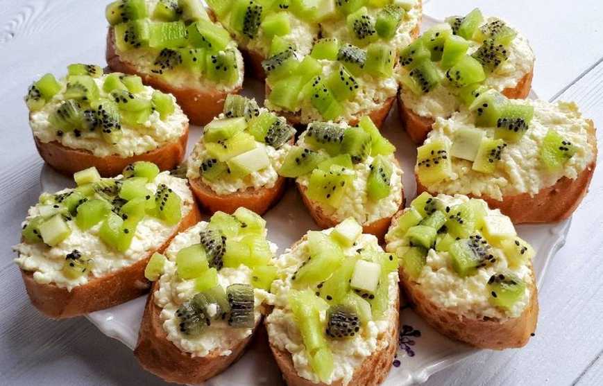 Бутерброды с киви на праздничный стол: рецепты с фото простые и вкусные