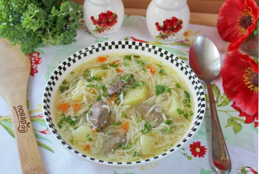 Куриный суп с вермишелью и картошкой