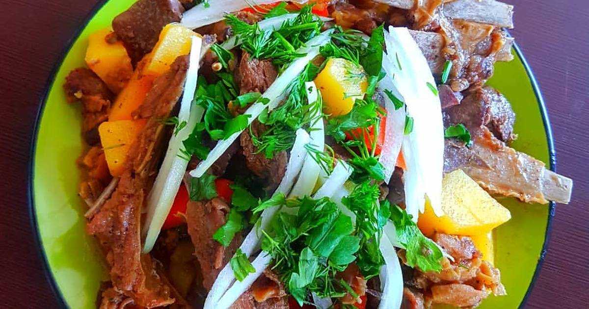 Каурдак по-казахски. рецепт из баранины, говядины, сердца, печени, легкого